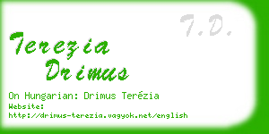 terezia drimus business card