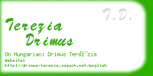 terezia drimus business card